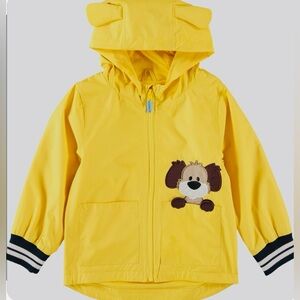 Yellow Kids Jacket with Dog Patch